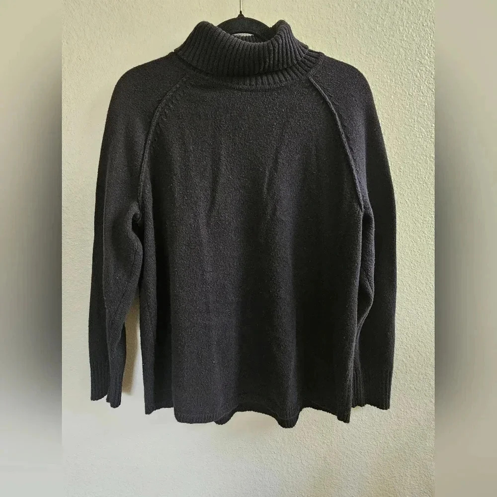 J. Jill Women’s Large Wool Blend Knit Long Sleeve Turtleneck Sweater